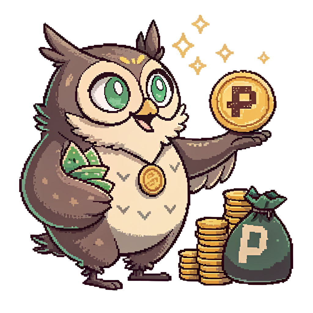 Сова с монетами — заработок на реферальной программе